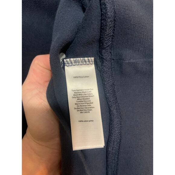 Vineyard Vines pullover shirt navy blue henley quarter zip s KIDS XL (18) - Picture 5 of 6